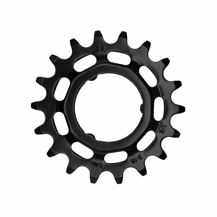 Ketjuratas KMC E-bike Shimano taka musta 1/8" 18h - Duell polkupyörien varaosat ja tarvikkeet - 8913 - 1