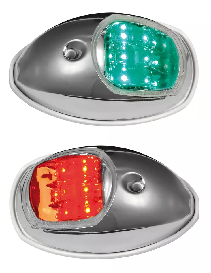 Kulkuvalopari LED Evoled - kiillotettu RST - Duell venetarvikkeet - 8003 - 1