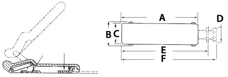 Luukunkiristin valk 96x29mm - Duell venetarvikkeet - 5303 - 1