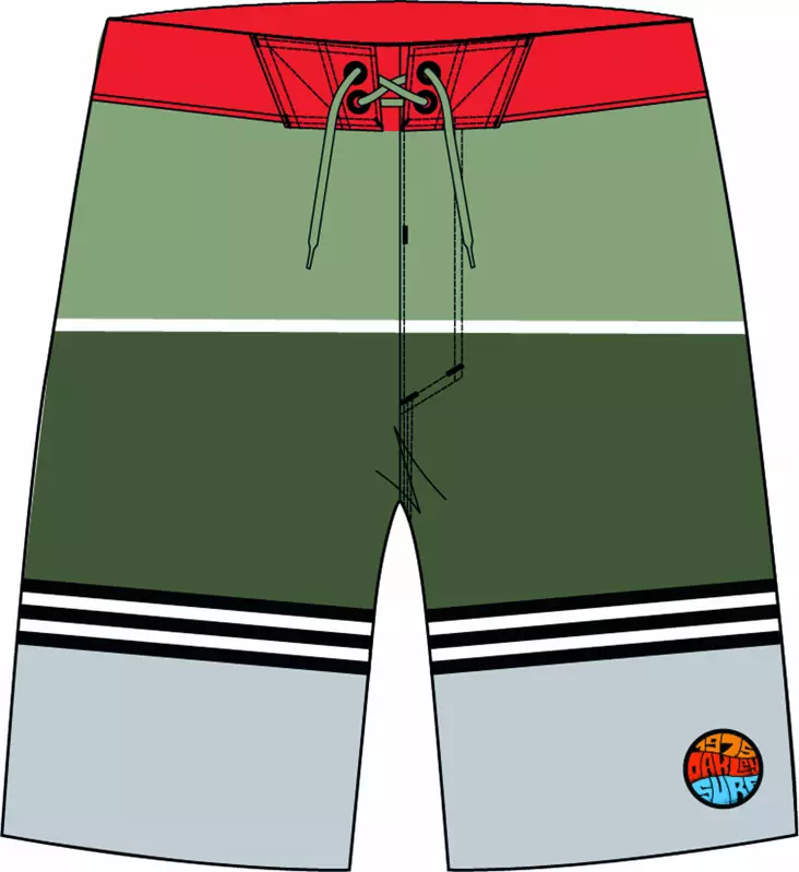 Oakley STRIPED 1975 BOARDSHORT 21” DARK BRUSH GREY COLOR BLOCK 30 - Duell ajovarusteet - 45233 - 1