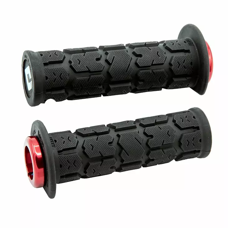 ODI (Single-Clamp) GRIPS ROGUE ATV/PWC - V2.1 L/O 125mm ¾ Flg Black w/Red Clamp - Duell MP varaosat ja tarvikkeet - 53983 - 1