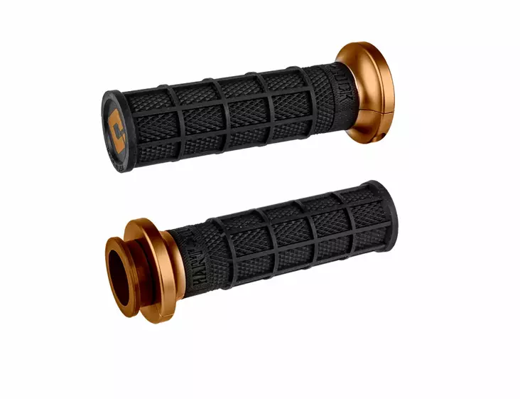 ODI Street V-TWIN Lock-On HART-LUCK Full-Waffle BLACK/Bronze/bronze - Duell MP varaosat ja tarvikkeet - 53203 - 1