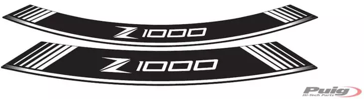 Puig Kit 8 Rim Strips Z1000 C/White - Duell MP varaosat ja tarvikkeet - 91673 - 1
