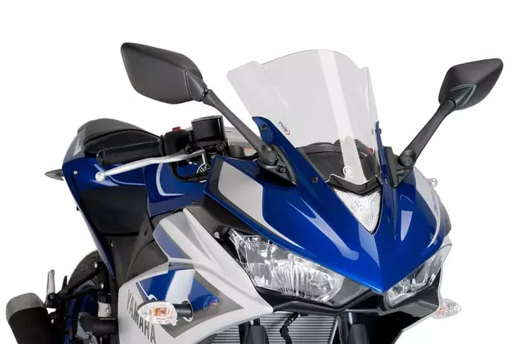 Puig Racing Screen Yamaha Yzf-R3 15'-18'C/Clear - Duell MP varaosat ja tarvikkeet - 92033 - 1