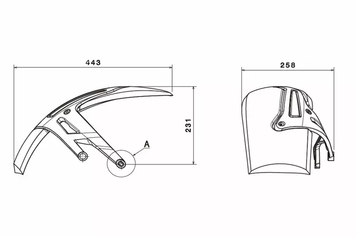 Puig Rear Hugger Bmw R1200R/Rs 15'-18' C/Matt Black - Duell MP varaosat ja tarvikkeet - 91933 - 1
