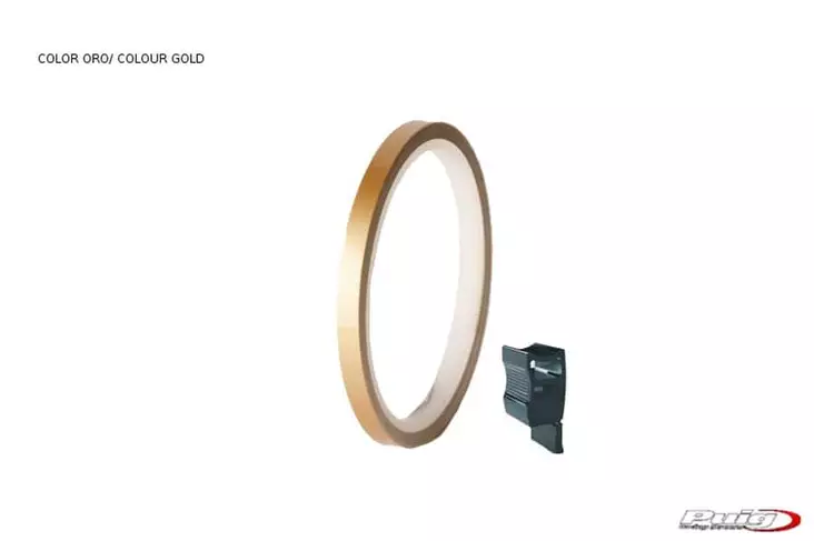 Puig Rim Strip 6 Meters+Aplicator C/Gold Bronze - Duell MP varaosat ja tarvikkeet - 93493 - 1