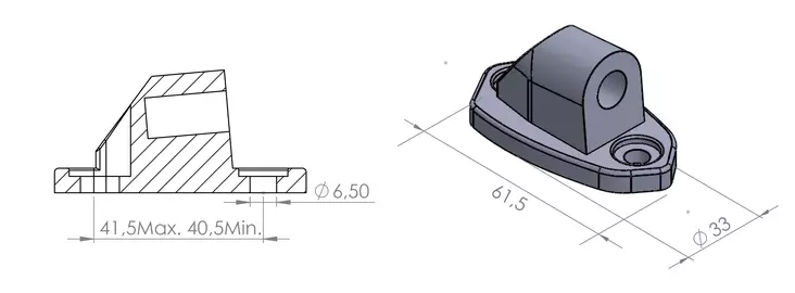 Puig Support Without Side Retrovisor Hi-Tech Kawasaki Z - Duell MP varaosat ja tarvikkeet - 90563 - 1