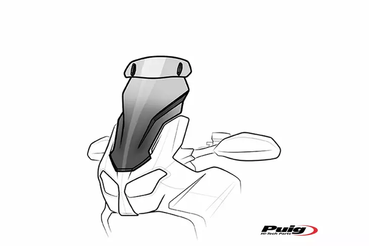Puig Touring Screen W/Visor Aprilia Tuareg 660 22'- C/S - Duell MP varaosat ja tarvikkeet - 97463 - 1