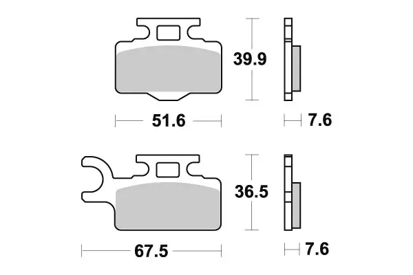 Sbs Jarrupalat Sintered Offroad - Duell MP varaosat ja tarvikkeet - 123163 - 1