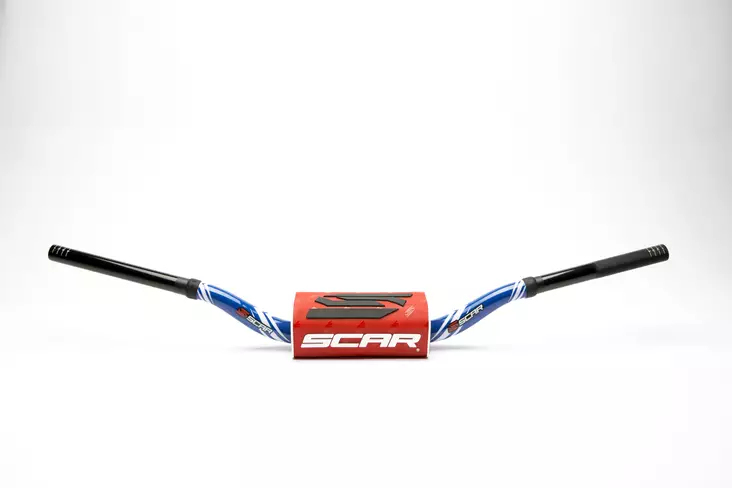 Scar Handlebar O² COLOR Ø28,6 (1 1/8”) - HIGH - BLUE Bar - RED Bar pad - Duell MP varaosat ja tarvikkeet - 75803 - 1
