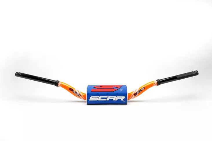 Scar Handlebar O² COLOR Ø28,6 (1 1/8”) - RC - ORANGE Bar - BLUE Bar pad - Duell MP varaosat ja tarvikkeet - 75153 - 1