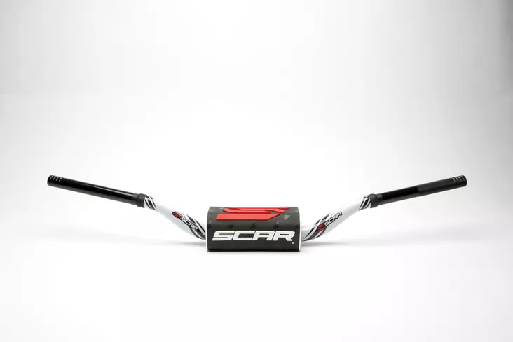 Scar Handlebar O² COLOR Ø28,6 (1 1/8”) - RC - WHITE Bar - BLACK Bar pad - Duell MP varaosat ja tarvikkeet - 75863 - 1
