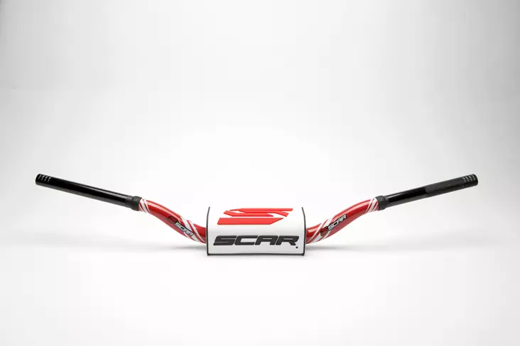 Scar Handlebar O² COLOR Ø28,6 (1 1/8”) - Yamaha YZ/YZF - RED Bar - WHITE Bar pa - Duell MP varaosat ja tarvikkeet - 75443 - 1