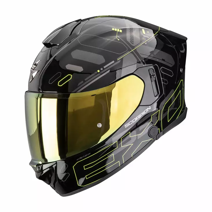 SCORPION Helmet EXO-530 AIR FOND Black-Neon yellow, XXL - Duell ajovarusteet - 49333 - 1