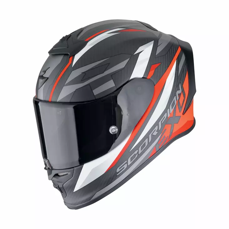 SCORPION Kypärä EXO-R1 EVO AIR CARBON AIR RUNNER Mattamusta-Punainen, XL - Duell ajovarusteet - 50863 - 1