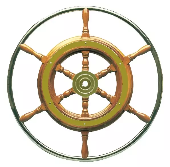Steering wheel w/SS ring 52 cm - Duell venetarvikkeet - 4523 - 1