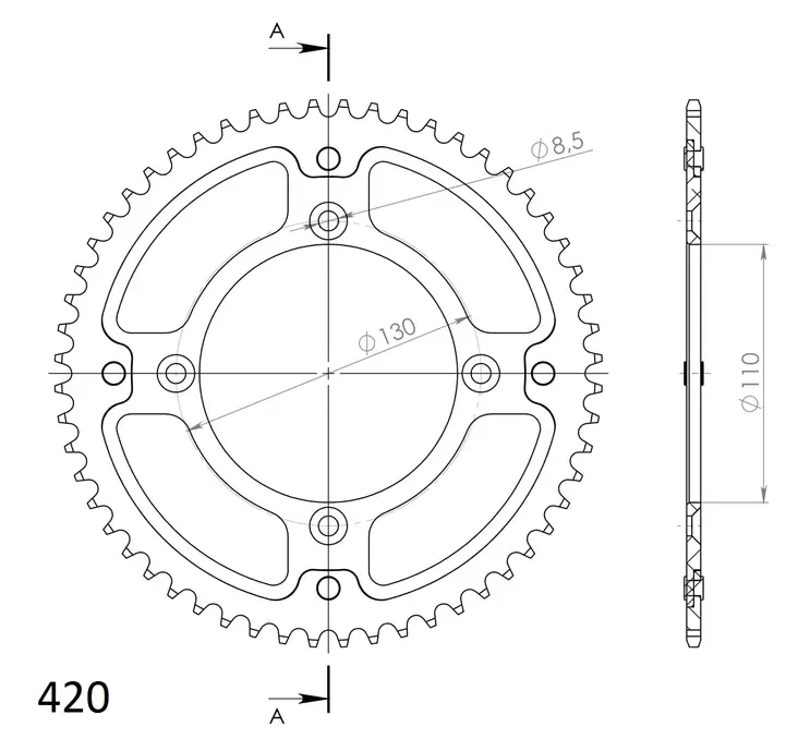 Supersprox Stealth Takaratas HO CR80/85CRF150 Kulta 56 - Duell MP varaosat ja tarvikkeet - 118163 - 1