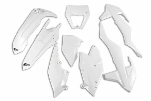 UFO Muovisarja 6-osainen Valkoinen 047 KTM EXC/EXC-F 125-450 17-19 - Duell MP varaosat ja tarvikkeet - 47973 - 1