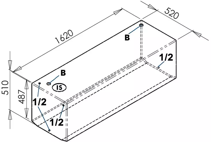 Vesisäiliö 350 L - Duell venetarvikkeet - 4673 - 1