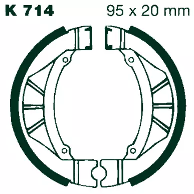AIR Bromsbackar K 714 95x20mm parvis - Duell MP varaosat ja tarvikkeet - 68963 - 1