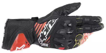 Alpinestars Hanska GP-Tech v2 Musta/Valkoinen/Punainen fluo, M - Duell ajovarusteet - 39793 - 1