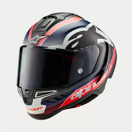 Alpinestars Kypärä Supertech R10 Team Musta/Carb/Sininen/Valkoinen, M - Duell ajovarusteet - 36503 - 1