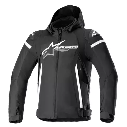 Alpinestars Tekstiilitakki Zaca Vedenpitävä Musta/Valkoinen 2XL - Duell ajovarusteet - 42843 - 1