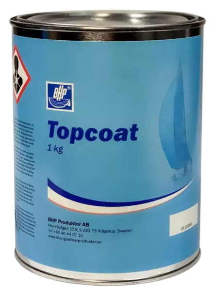 BHP Topcoat 1kg 80540 valkoinen/harmaa - Duell venetarvikkeet - 134413 - 1