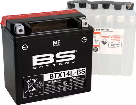 BS Battery BTX14L-BS MF (cp) Maintenance Free - Duell muut varaosat ja tarvikkeet - 131823 - 1