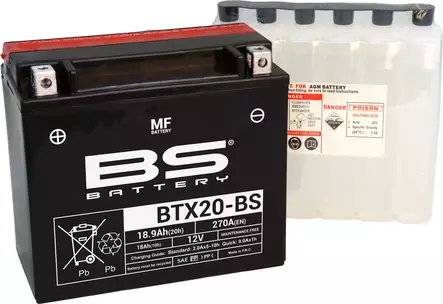 BS Battery BTX20-BS MF (cp) Maintenance Free - Duell muut varaosat ja tarvikkeet - 131403 - 1