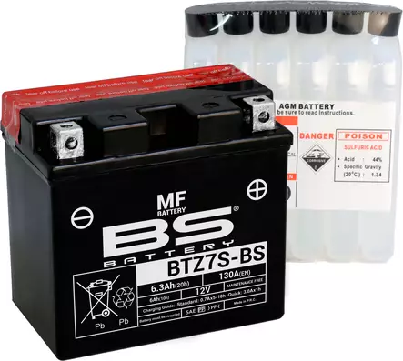BS Battery BTZ7S-BS MF (cp) Maintenance Free - Duell muut varaosat ja tarvikkeet - 131633 - 1