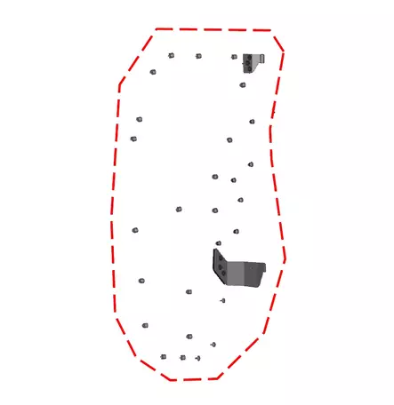 DFK Oven Sarana- + ovikiinnikesarja Vasen Polaris Ranger 570 Midsize 2022-> - Duell ATV varaosat ja tarvikkeet - 29953 - 1