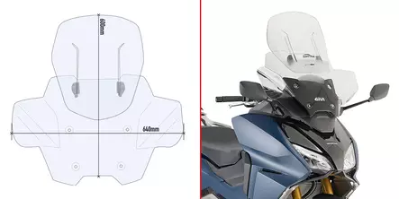 Givi Windscreen Honda Forza 750 (21-23) AF1186B - Duell MP varaosat ja tarvikkeet - 100623 - 1