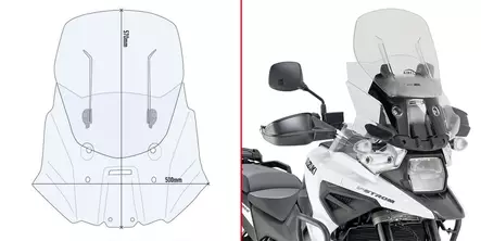 Givi Windscreen Suzuki V-Strom 1050 (20-23) AF3117B - Duell MP varaosat ja tarvikkeet - 100453 - 1