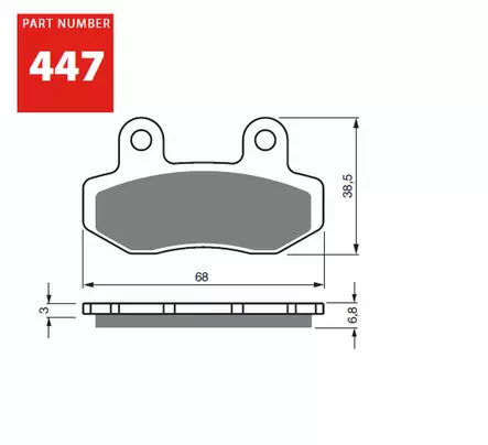 GOLDFREN Jarrupalat 447 Ceramic Carbon AD - Duell MP varaosat ja tarvikkeet - 68093 - 1
