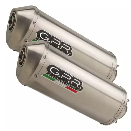 GPR Yamaha Bt Bulldog 1100 2002/07 Pair EC-Approv. slip-on exhaust Satinox - Duell MP varaosat ja tarvikkeet - 104613 - 1