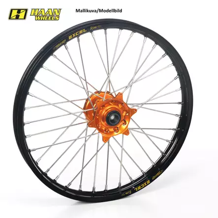 Haan Wh F. fits for SX85 12-.. 19"-1,60 Black Rim Orange Hub - Duell MP varaosat ja tarvikkeet - 64043 - 1