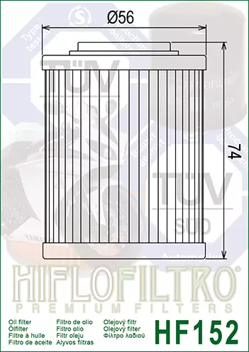 HiFlo öljynsuodatin HF152 - Duell MP varaosat ja tarvikkeet - 141243 - 1