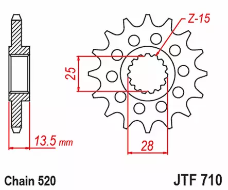 JT Eturatas JTF710.15RB - Duell MP varaosat ja tarvikkeet - 117903 - 1
