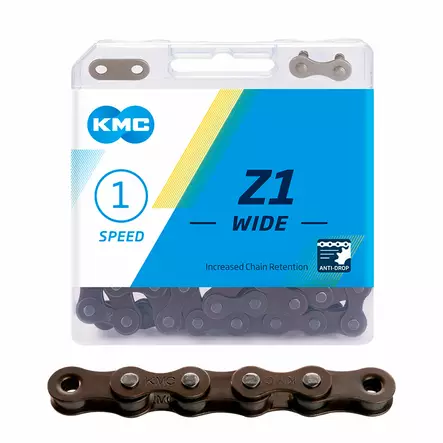 Ketju 1-v KMC Z1 Wide Brown 1/2 x 1/8" 112L - Duell polkupyörien varaosat ja tarvikkeet - 8933 - 1