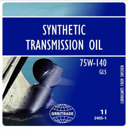 Orbitrade Gearcase oil synthetic 75w140.5L - Duell venetarvikkeet - 136923 - 1