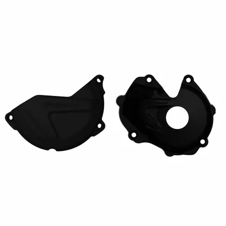 Polisport Kit Clutch+Ignition cover protector KX450F (16-18) Black (24) - Duell MP varaosat ja tarvikkeet - 128183 - 1