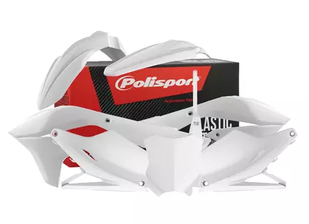Polisport plastic kit KX450F 16-18 White (1) - Duell MP varaosat ja tarvikkeet - 129773 - 1