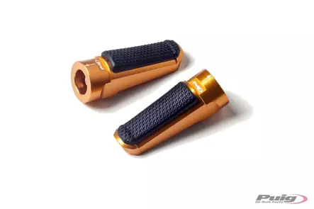 Puig Footpegs Racing+Rubber Rig/Left C/Gold - Duell MP varaosat ja tarvikkeet - 91173 - 1