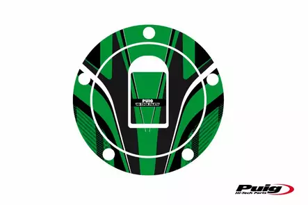 Puig Fuel Cap Cover Radical Kawasaki C/Green - Duell MP varaosat ja tarvikkeet - 92743 - 1