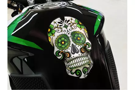Puig Tank Pad Skull C/Green - Duell MP varaosat ja tarvikkeet - 94993 - 1