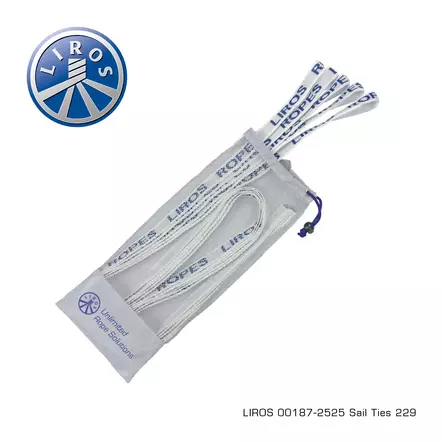 Sail Ties white 25mm x 2m LIROS Logo - Duell venetarvikkeet - 67063 - 1