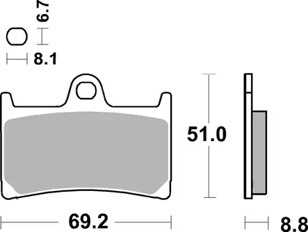 SBS Jarrupalat Racing Sintered - Duell MP varaosat ja tarvikkeet - 123883 - 1
