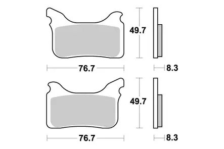Sbs Jarrupalat Sintered - Duell MP varaosat ja tarvikkeet - 123953 - 1