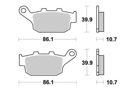Sbs Jarrupalat Sintered Taakse - Duell MP varaosat ja tarvikkeet - 123713 - 1